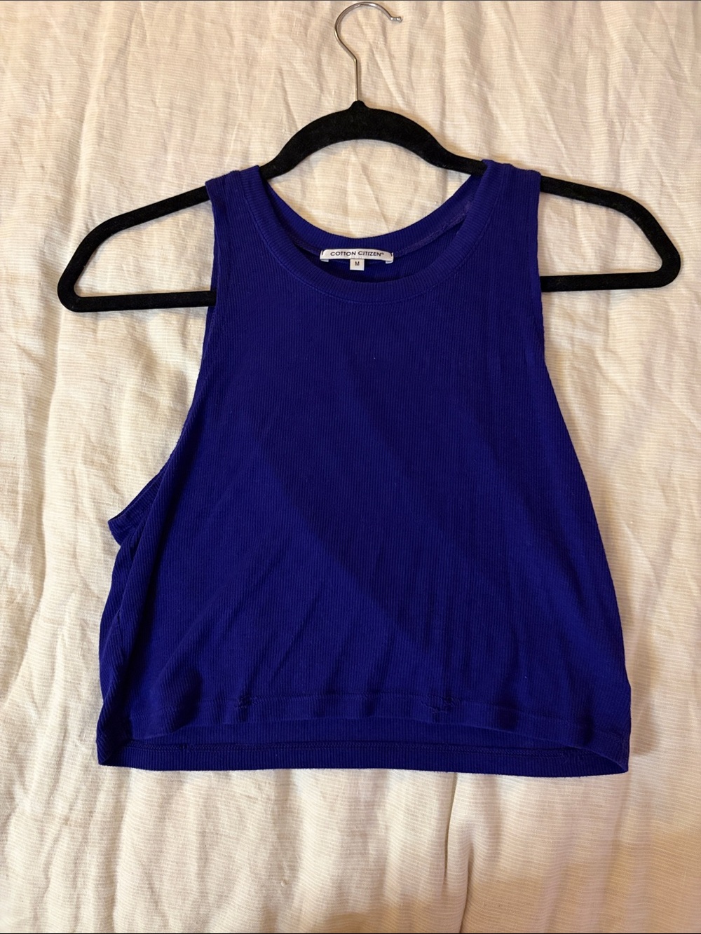 Cotton Citizen Royal Blue Ribbed Tank Top